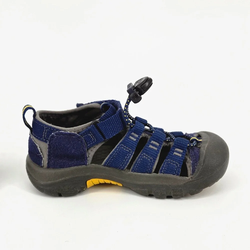 KEEN Newport H2 Kids Blue Yellow Waterproof Trail Hiking Sport Sandals 10 EUC